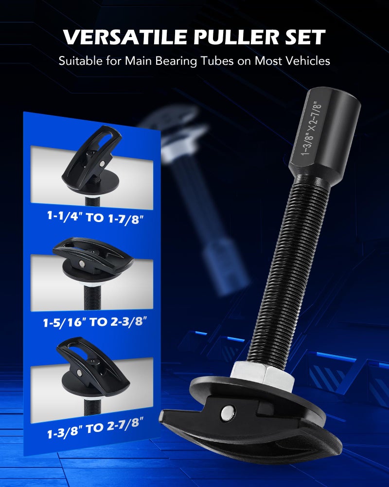 Orion Motor Tech Rear Axle Bearing Puller Tool Set, Rear Axle Bearing Remover Set, Rear Axle Bearing Removal Tool Kit with 3 Sizes 1-1/4 to 1-7/8, 1-5/16 to 2-3/8, & 1-3/8 to 2-7/8 - Image 3
